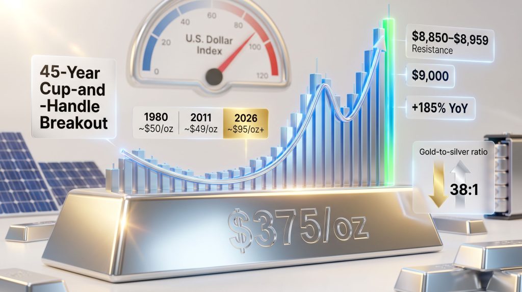 silver breakout toward 9000 price chart