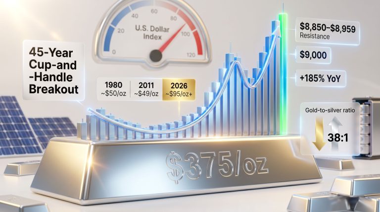 silver breakout toward 9000 price chart