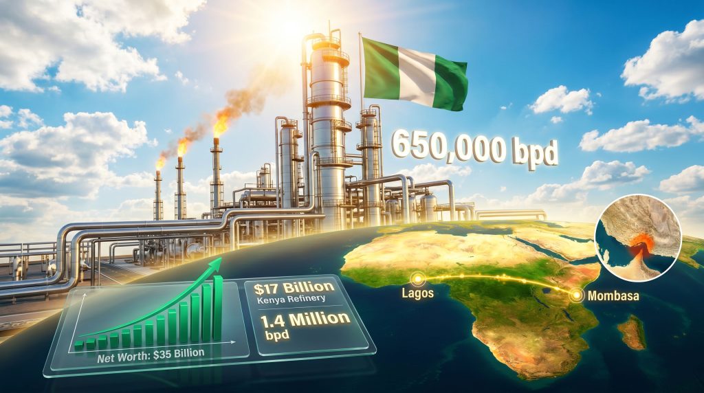 Aliko Dangote Strait of Hormuz closure refinery profits infographic