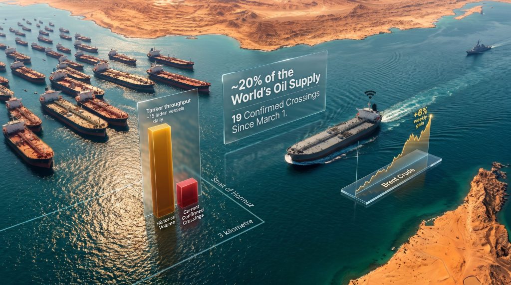 tankers crossing the Strait of Hormuz infographic