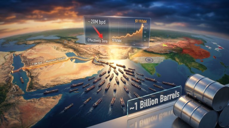 Aramco sees slow oil market recovery after Strait of Hormuz supply shock map