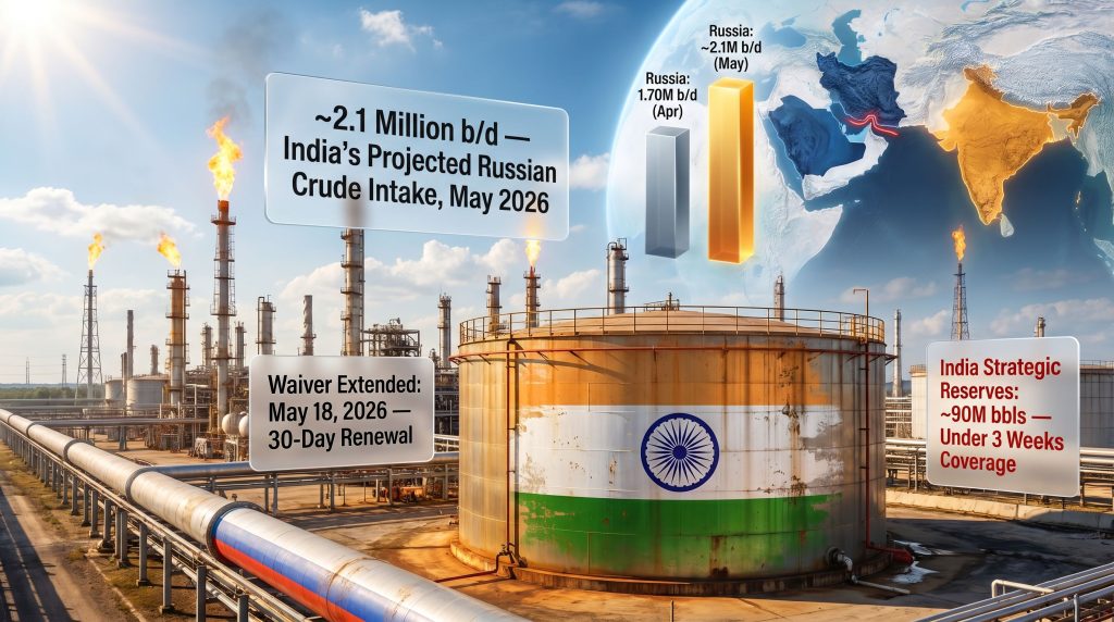 US waiver extension for India's Russian crude imports infographic