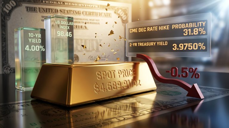 stronger US dollar and higher yields pressure gold equities