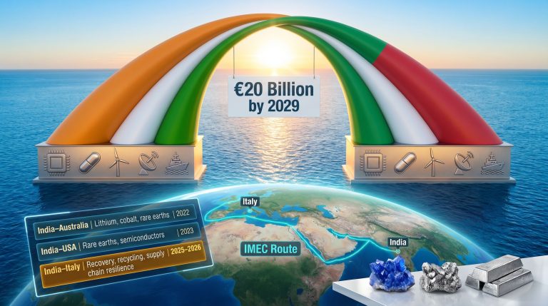 India Italy special strategic partnership trade corridor vision