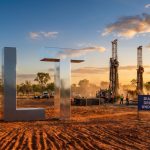 Iltani Resources Ltd-ILT-lithium dual rig drilling site at sunset