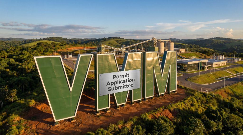 Viridis Mining and Minerals Ltd-VMM-Vik permit application submitted at facility