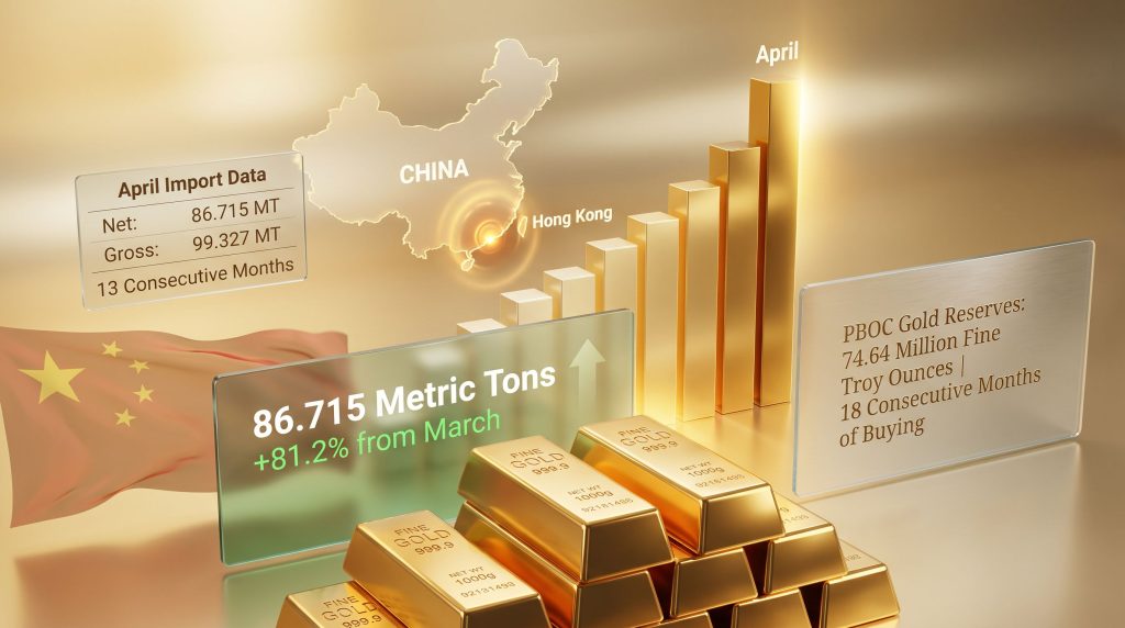 China gold imports via Hong Kong rise chart