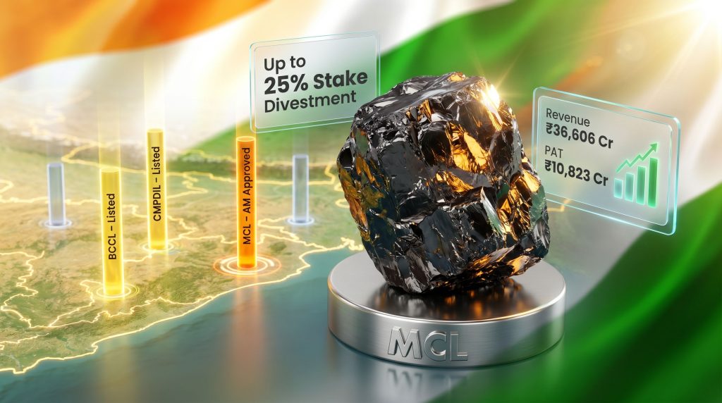 Mahanadi Coalfields IPO stake divestment graphic