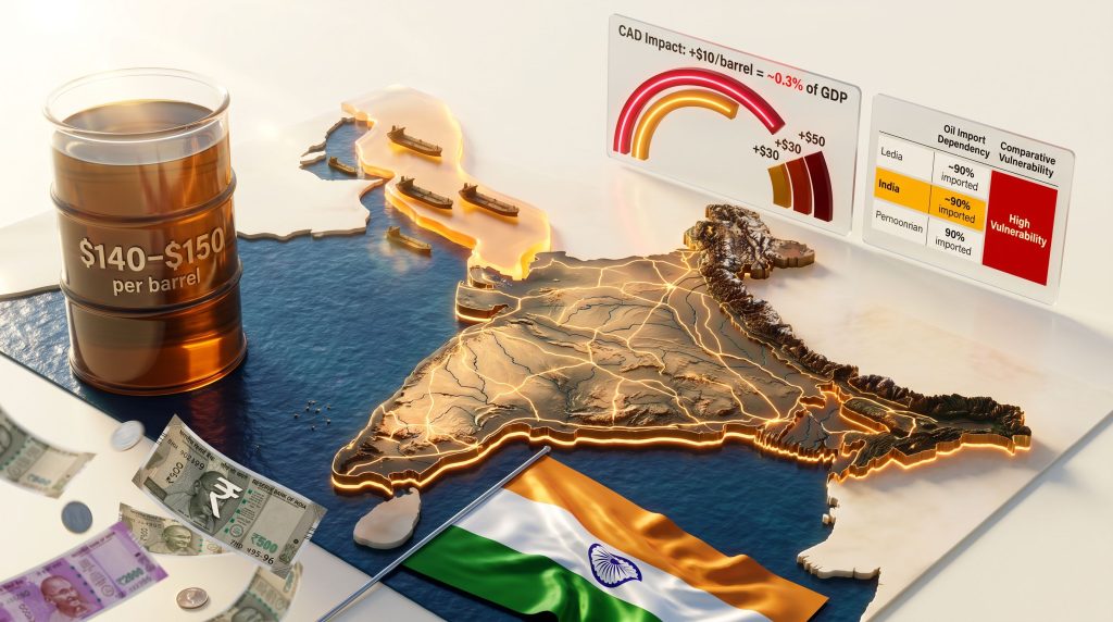 US-Iran war oil price shock in India map