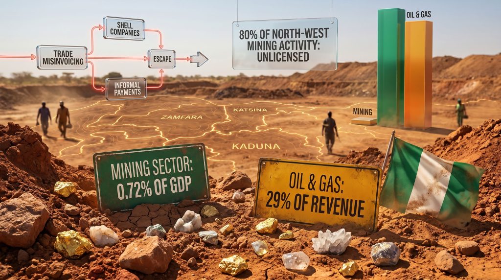 illegal mineral trade in Nigeria infographic map
