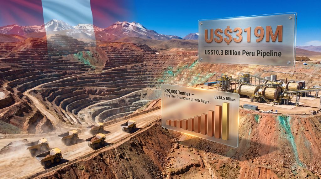 Southern Cuajone production pace investment infographic mining scene