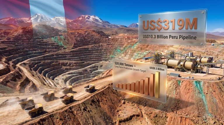 Southern Cuajone production pace investment infographic mining scene