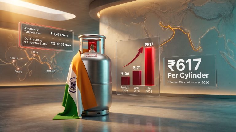 Indian Oil LPG revenue loss in May infographic
