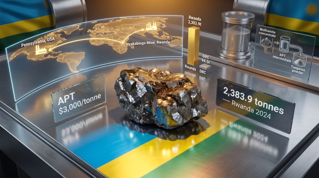 Rwanda tungsten exports to the US infographic
