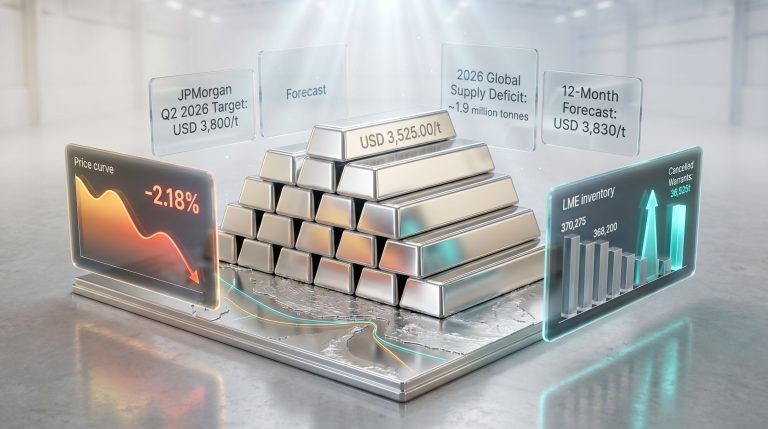 LME aluminium price and stocks decline infographic