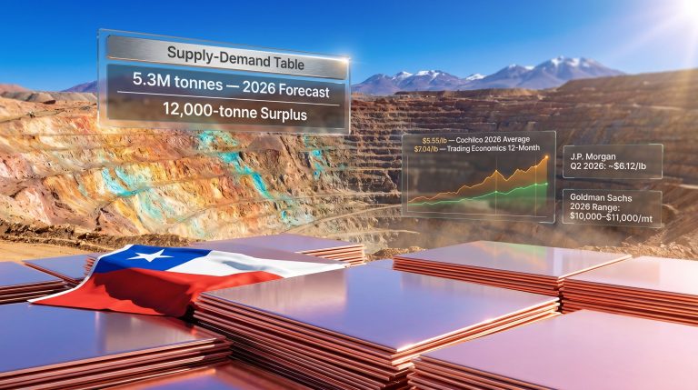 Chile copper production outlook and price forecasts infographic