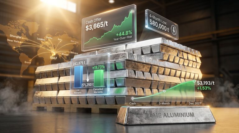 LME aluminium price rallies on falling stocks