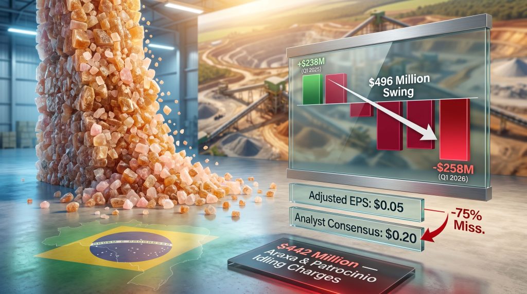 Mosaic first quarter loss mining earnings chart