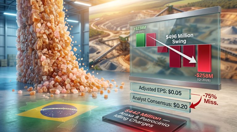 Mosaic first quarter loss mining earnings chart