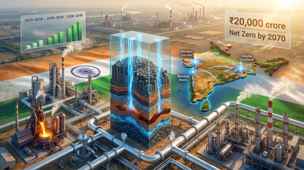 India carbon storage roadmap industrial infrastructure map
