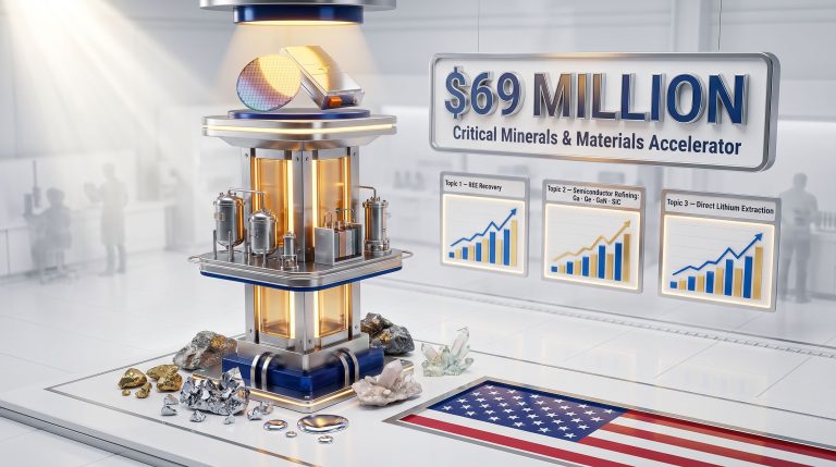 DOE critical minerals funding review accelerator display