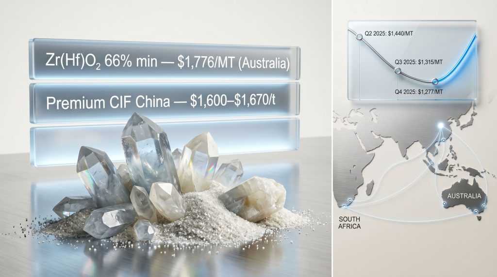 zircon price correction in China infographic