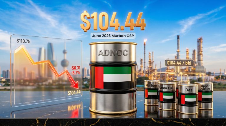 ADNOC June Murban crude selling price drops $104.44