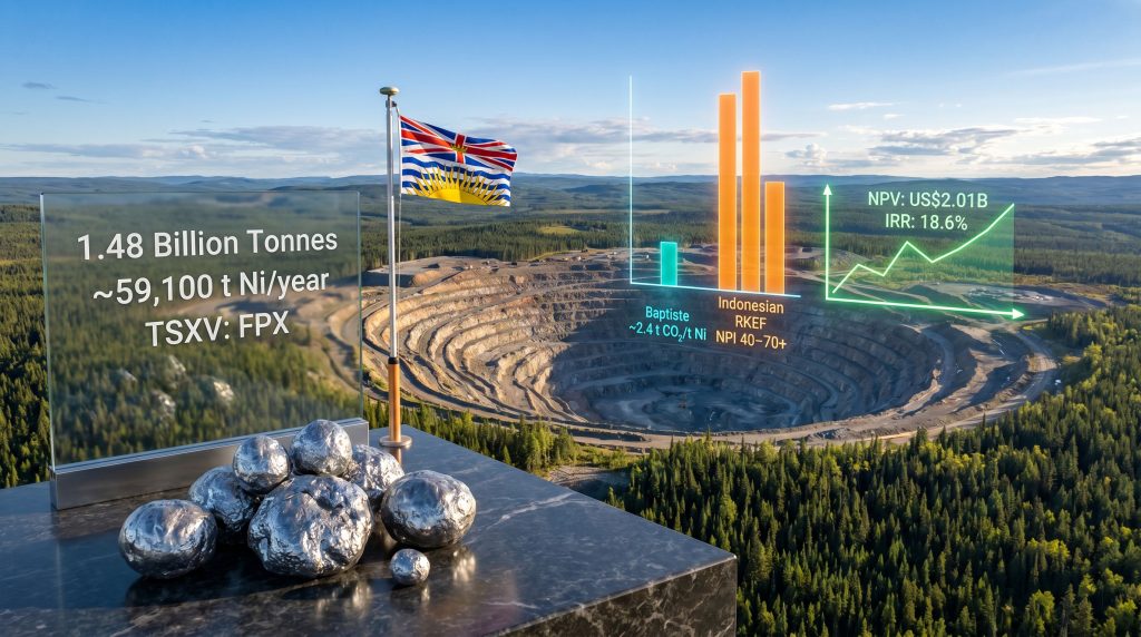 Baptiste nickel project in British Columbia mine overview