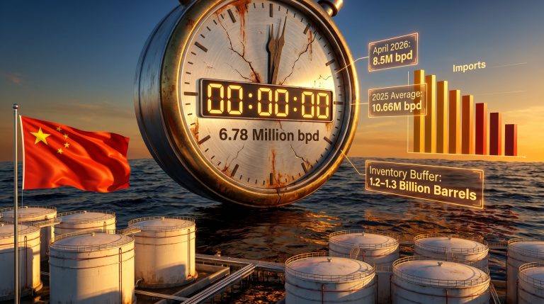 China oil buying pause with import decline