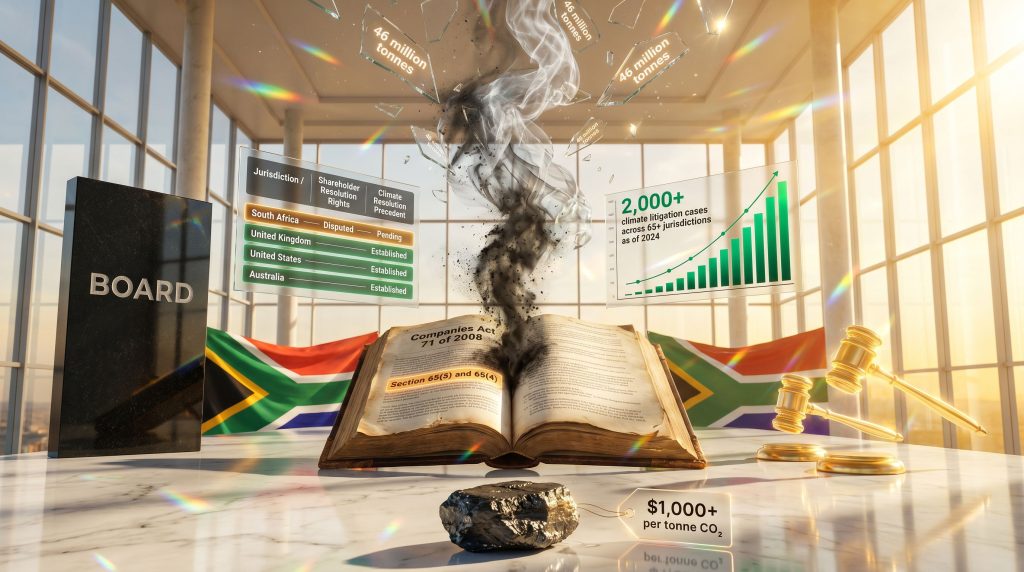 Thungela shareholder climate disclosure lawsuit legal illustration