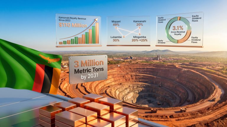 ZCCM Investments Holdings mining stakes in Zambia infographic