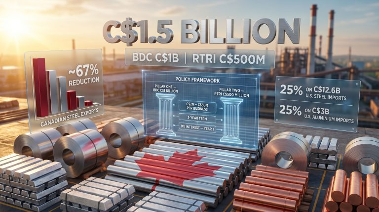 Canada metals tariff support package infographic