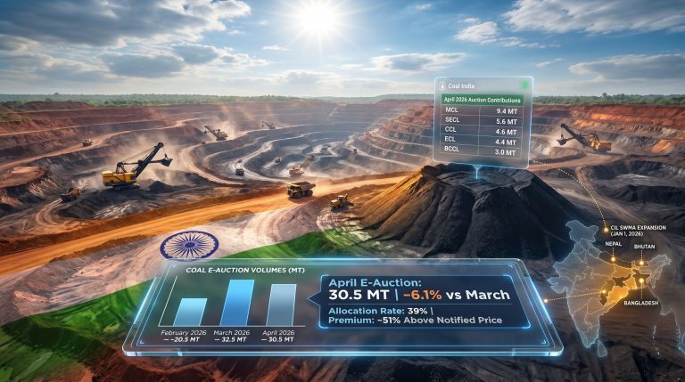Coal India April coal auction quantity drops 6% infographic