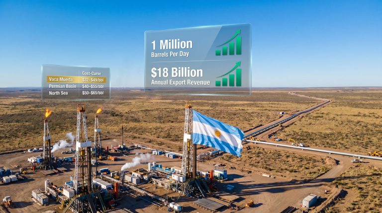 Argentina Vaca Muerta shale bid round drilling site