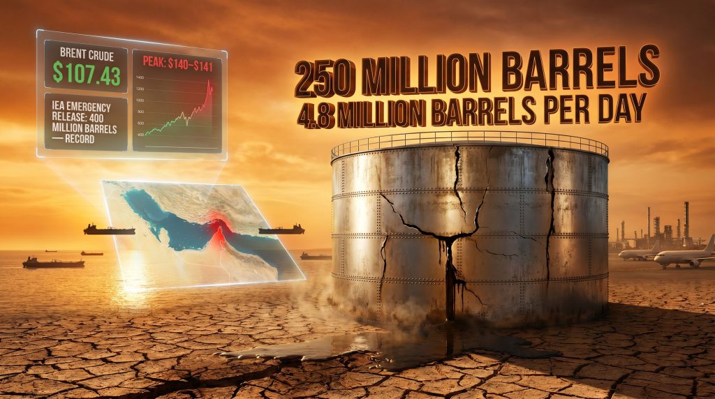 Global oil stockpiles plunge as Iran war chokes supply infographic