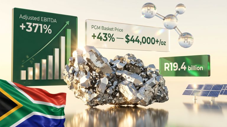 Sibanye-Stillwater earnings upsurge and hydrogen uptake infographic