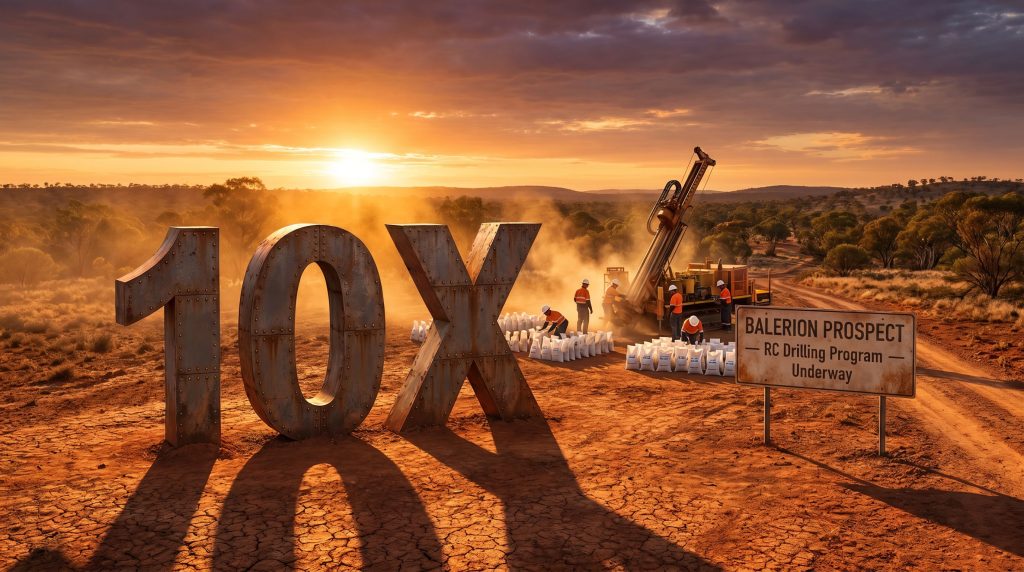 Exultant Mining Ltd-10X-Balerion Prospect RC drilling program 10x underway