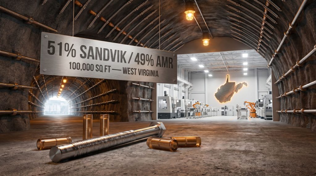 Sandvik and Alpha Metallurgical Resources joint venture in West Virginia facility scene