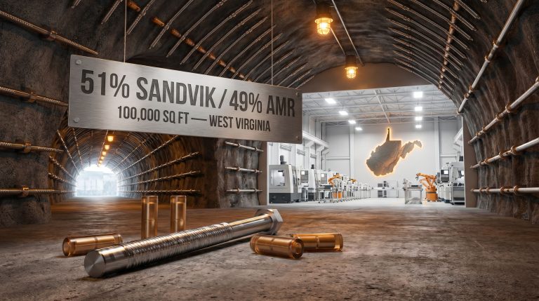 Sandvik and Alpha Metallurgical Resources joint venture in West Virginia facility scene