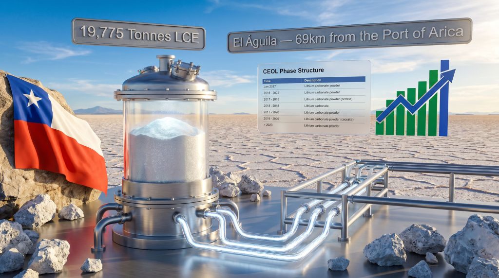 Quiborax lithium recovery project in Chile infographic