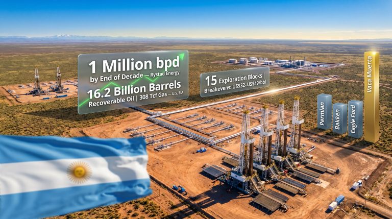 Argentina Vaca Muerta acreage offering infographic