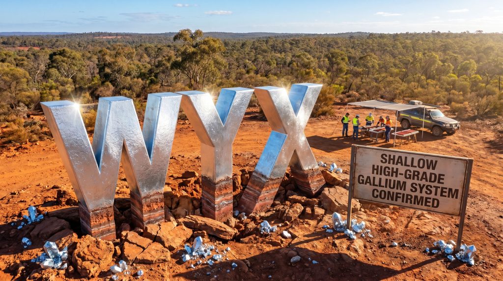 Western Yilgarn NL-WYX-WYX shallow high-grade gallium system confirmed