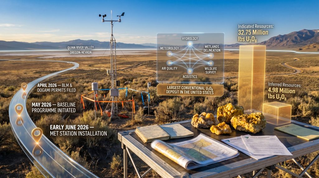 Eagle Nuclear Aurora uranium project environmental baseline study infographic