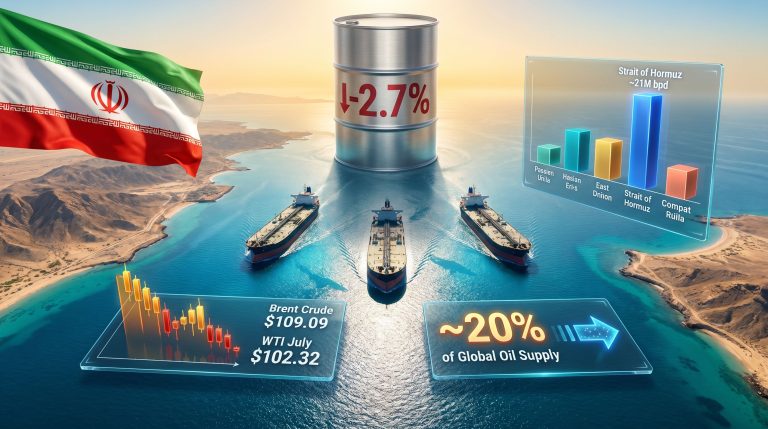 oil falls as Trump pauses attack on Iran tanker graphic