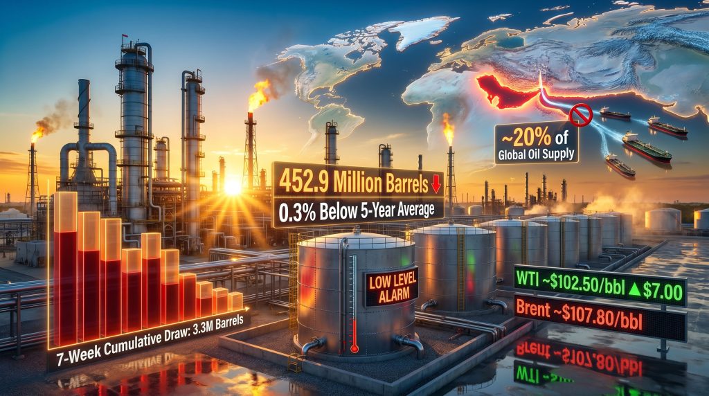 US crude oil and gasoline inventories crash amid Iran war