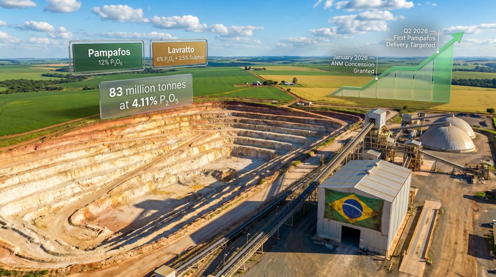 Aguia Tres Estradas phosphate mine approval in Brazil infographic