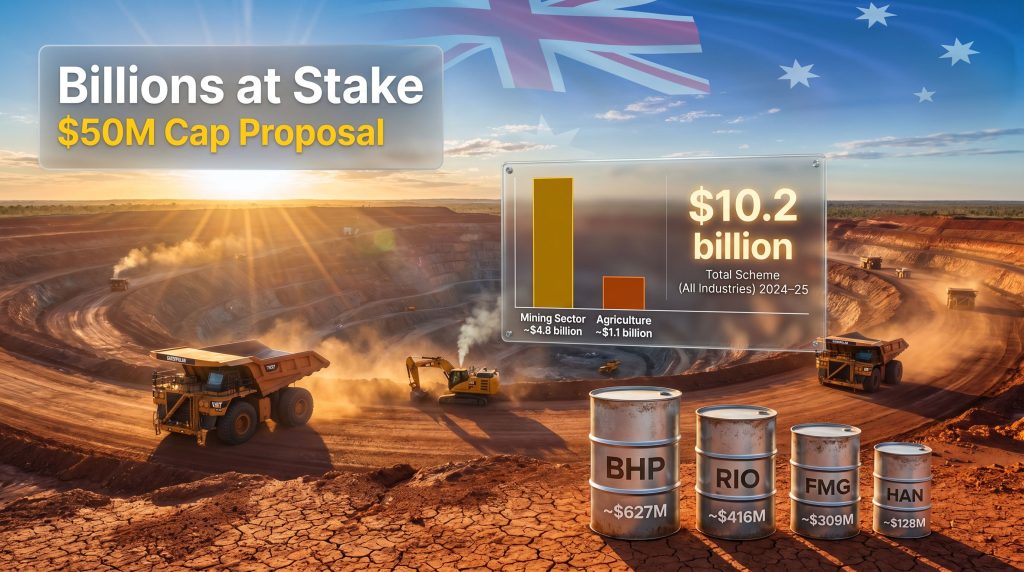 mining fuel tax credits Australia cap proposal infographic