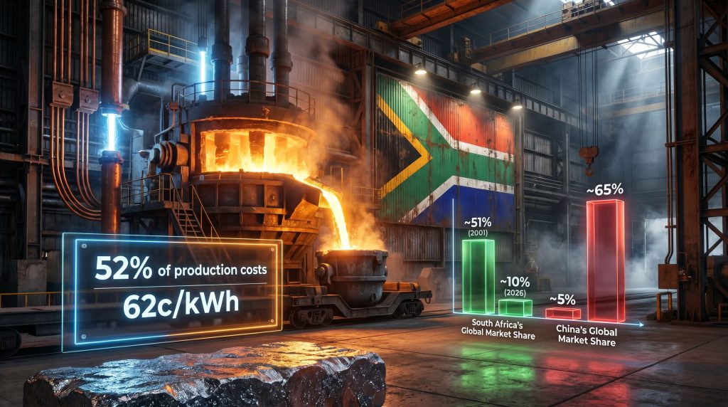 Eskom ferrochrome smelter tariff 62c/kWh infographic