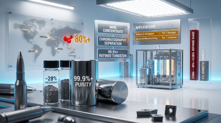 ReElement tungsten refining path infographic overview