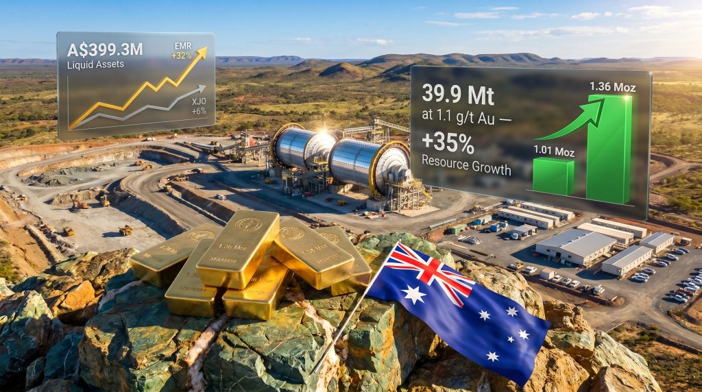Emerald Resources Dingo Range Gold Project approval infographic